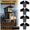 imageECOTRIC Deer Stand Brackets 4x4 Deer Blind Brackets 4Pcs Compound Angle Platform Bracket for Deer Hunting Shooting Shack Observation Decks Tree Houses Swing Sets Outdoor Platforms