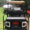 imageECOTRIC Flip Folding Rear Back Seat Kit Compatible with 1995Up EZGO TXT Golf Cart w roof support  You Will Receive 2 Packages
