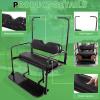imageECOTRIC Flip Folding Rear Back Seat Kit Compatible with 1995Up EZGO TXT Golf Cart w roof support  You Will Receive 2 Packages