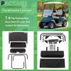 imageECOTRIC Flip Folding Rear Back Seat Kit Compatible with 1995Up EZGO TXT Golf Cart w roof support  You Will Receive 2 Packages