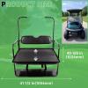 imageECOTRIC Flip Folding Rear Back Seat Kit Compatible with 1995Up EZGO TXT Golf Cart w roof support  You Will Receive 2 Packages