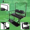 imageECOTRIC Flip Folding Rear Back Seat Kit Compatible with 1995Up EZGO TXT Golf Cart w roof support  You Will Receive 2 Packages