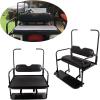 imageECOTRIC Flip Folding Rear Back Seat Kit Compatible with 1995Up EZGO TXT Golf Cart w roof support  You Will Receive 2 Packages