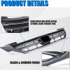 imageECOTRIC Front Bumper Grille Compatible With 2013 2014 2015 Honda Accord 4DRSedan  Chrome Hood Mesh Grille Grill JDM Mod StyleBlack  Chrome