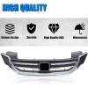 imageECOTRIC Front Bumper Grille Compatible With 2013 2014 2015 Honda Accord 4DRSedan  Chrome Hood Mesh Grille Grill JDM Mod StyleBlack  Chrome