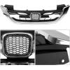 imageECOTRIC Front Bumper Grille Compatible With 2013 2014 2015 Honda Accord 4DRSedan  Chrome Hood Mesh Grille Grill JDM Mod StyleChrome