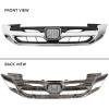 imageECOTRIC Front Bumper Grille Compatible With 2013 2014 2015 Honda Accord 4DRSedan  Chrome Hood Mesh Grille Grill JDM Mod StyleChrome