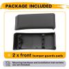 imageECOTRIC Front Bumper License Plate Mounting Bracket Frame Holder Compatible with 20092014 Ford F150 Replacement for 9L3Z17A385A 9L3Z17A385A FO1068134 BlackFront Bumper Guards Pads