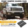 imageECOTRIC Front Bumper License Plate Mounting Bracket Frame Holder Compatible with 20092014 Ford F150 Replacement for 9L3Z17A385A 9L3Z17A385A FO1068134 BlackFront Bumper Guards Pads