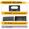 imageECOTRIC Front Bumper License Plate Mounting Bracket Frame Holder Compatible with 20092014 Ford F150 Replacement for 9L3Z17A385A 9L3Z17A385A FO1068134 BlackFront Bumper Guards Pads  License Plate Frame