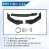 imageECOTRIC Front Bumper Lip Chin Spoiler Splitter Compatible with 20142017 Infiniti Q50 Base Premium 3PCS Gloss Black