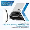 imageECOTRIC Front Bumper Lip Chin Spoiler Splitter Compatible with 20142017 Infiniti Q50 Base Premium 3PCS Gloss Black