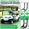 imageECOTRIC Golf Cart Rear Grab Bar Universal and Trailer Hitch with Receiver for Step on Back EZGO Club Car Yamaha with One Year Warranty