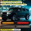 imageECOTRIC LED Side Marker Light Compatible with 20032009 Hummer H2 Front Rear Fender Lamp Turn Signal Lights Lamps Left Right 4Pcs Replacement for 25952319
