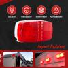 imageECOTRIC LED Trailer Marker 4quot x 2quot Bullseye Lights Super Bright 10 Diodes Light Indicator REDAMBER Double Bubble 12V Rectangular Surface Mount RV Camper Trucks Side Marker 10Red10Amber 20pcs5Red