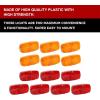 imageECOTRIC LED Trailer Marker 4quot x 2quot Bullseye Lights Super Bright 10 Diodes Light Indicator REDAMBER Double Bubble 12V Rectangular Surface Mount RV Camper Trucks Side Marker 10Red10Amber 20pcs7Red6Amber
