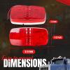 imageECOTRIC LED Trailer Marker 4quot x 2quot Bullseye Lights Super Bright 10 Diodes Light Indicator REDAMBER Double Bubble 12V Rectangular Surface Mount RV Camper Trucks Side Marker 10Red10Amber 20pcs5Red