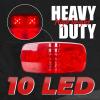 imageECOTRIC LED Trailer Marker 4quot x 2quot Bullseye Lights Super Bright 10 Diodes Light Indicator REDAMBER Double Bubble 12V Rectangular Surface Mount RV Camper Trucks Side Marker 10Red10Amber 20pcs5Red