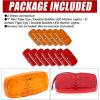 imageECOTRIC LED Trailer Marker 4quot x 2quot Bullseye Lights Super Bright 10 Diodes Light Indicator REDAMBER Double Bubble 12V Rectangular Surface Mount RV Camper Trucks Side Marker 10Red10Amber 20pcs7Red6Amber