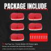 imageECOTRIC LED Trailer Marker 4quot x 2quot Bullseye Lights Super Bright 10 Diodes Light Indicator REDAMBER Double Bubble 12V Rectangular Surface Mount RV Camper Trucks Side Marker 10Red10Amber 20pcs5Red