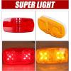 imageECOTRIC LED Trailer Marker 4quot x 2quot Bullseye Lights Super Bright 10 Diodes Light Indicator REDAMBER Double Bubble 12V Rectangular Surface Mount RV Camper Trucks Side Marker 10Red10Amber 20pcs7Red6Amber