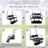 imageECOTRIC Rear Flip Folding Seat Kit Compatible with 20005up Club Car DS Model Golf Cart 400 lbs Weight Capacity  2 packagesFlip Folding Seat