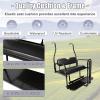 imageECOTRIC Rear Flip Folding Seat Kit Compatible with 20005up Club Car DS Model Golf Cart 400 lbs Weight Capacity  2 packagesFlip Folding Seat wGrab Bar
