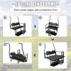 imageECOTRIC Rear Flip Folding Seat Kit Compatible with 20005up Club Car DS Model Golf Cart 400 lbs Weight Capacity  2 packagesFlip Folding Seat wGrab Bar