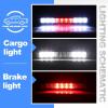 imageECOTRIC Rear Roof Third 3RD Brake Light Compatible with 0713 Silverado Sierra Cargo Tail High Mount Stop LED Light Chrome
