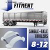 imageECOTRIC Set of 2 Single Axle Trailer Fenders 13quot Wheels Tire Skirt Boat 397quot long x 88quot wide x 114quot tall 300 lbs WhiteGray