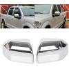 imageECOTRIC Top Half Upper DriverPassenger Side View Gloss Black Mirror Covers for 20152020 Ford F150 F150 Set of 2 Mirror Cover ReplacementChrome