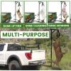 imageECOTRIC Truck 2quot Hitch Game Hunting Hoist 600LB Big Game Hunting Deer Hoist Include Gambrels Winch for Skinning or Cleaning Game Winch Lift Gambrel Set 360 Degree Swivel Hitch Mounted