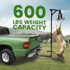 imageECOTRIC Truck 2quot Hitch Game Hunting Hoist 600LB Big Game Hunting Deer Hoist Include Gambrels Winch for Skinning or Cleaning Game Winch Lift Gambrel Set 360 Degree Swivel Hitch Mounted