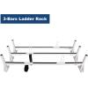 imageECOTRIC Universal 750LBS Capacity 3 Bars Ladder Roof Racks 68quot75quot Compatible with Ford E150 250 350 Chevy Chevrolet Express 1500 2500 3500 GMC Savana with Rain Gutters Kayak Canoe Lumber Pipe Cargo3 Bars