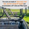 imageECOTRIC Universal Kayak Roof Rack JBar Rack HD Kayak Carrier Holder Canoe Boat Surf Ski Board Roof Top Mounted on Crossbar for Car SUV Truck  Set of 21 Pair