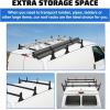 imageECOTRIC Van Ladder Racks 3 Bar Roof Racks 59 Inches Compatible with 1996Up Chevy Express Fullsize 800 LBS Capacity Steel BlackBlack