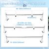 imageECOTRIC Van Ladder Racks 3 Bar Roof Racks 59 Inches Compatible with 1996Up Chevy Express Fullsize 800 LBS Capacity Steel BlackWhite