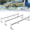 imageECOTRIC Van Ladder Racks 3 Bar Roof Racks 59 Inches Compatible with 1996Up Chevy Express Fullsize 800 LBS Capacity Steel BlackWhite