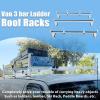 imageECOTRIC Van Ladder Racks 3 Bar Roof Racks 59 Inches Compatible with 1996Up Chevy Express Fullsize 800 LBS Capacity Steel BlackWhite