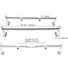 imageECOTRIC Van Ladder Racks 3 Bar Roof Racks 59 Inches Compatible with 1996Up Chevy Express Fullsize 800 LBS Capacity Steel BlackWhite