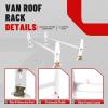 imageECOTRIC Van Roof Ladder Rack 47quot 77quot Adjustable Roof Rack 500LBS Capacity Compatible with Chevy Dodge Ford GMC Express