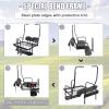 imageFlip Folding Rear Back Flip Seat Kit WFree Grab Bar ampamp Roof Support for 198220005 Club Car DS Golf CartRear Flip Seat Kit