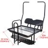 imageFlip Folding Rear Back Flip Seat Kit WFree Grab Bar ampamp Roof Support for 198220005 Club Car DS Golf CartRear Flip Seat Kit