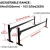 imageKojem 64quot10338quot Adjustable Trailer Ladder Rack Compatible with Enclosed Trailers and Open Trailers Aluminum Powder Coated Black 5386Black