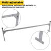 imageKojem 64quot10338quot Adjustable Trailer Ladder Rack Compatible with Enclosed Trailers and Open Trailers Aluminum Powder Coated Black 5386Silvery