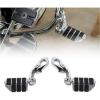 imageECOTRIC 114quot Highway Engine Guards Short Foot Pegs Compatible with Harley Touring Models wQuick Clamps Motorcycle Crash Bar Adjustable BlackSilvery