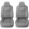imageECOTRIC Bottom ampamp Top Lean Back Seat Covers Sets Compatible with 20032007 Ford F250 F350 Lariat XL FX4 ampamp XLT Regular Super ampamp Crew Cab Front Driver ampamp Passenger Side Gray