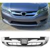 imageECOTRIC Front Bumper Grille Compatible With 2013 2014 2015 Honda Accord 4DRSedan  Chrome Hood Mesh Grille Grill JDM Mod StyleChrome