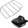 imageECOTRIC Motorcycle Trunk Luggage Rack Trunk Top Rack Rail Compatible with Harley Davidson Touring 19842024 Road Glide Road King Street Glide CVO Replacement for 5366587 Fit for King Chopped Razorchrome