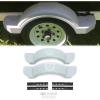 imageECOTRIC Pair Axle Trailers Fenders 12quot Wheels Tires Skirt Boat Molded 300lbs Set of 2 Painted Grey